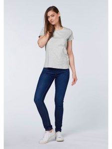 Detto Fatto Koszulka w kolorze szarym rozmiar: 44. Szare bluzki Detto Fatto, bez wzorów, z bawełny, bez kołnierzyka, bez ramiączek. Za 60,99 zł.