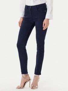 Morgan Jeansy 231-PRETTY Granatowy Slim Fit. Niebieskie jeansy Morgan, bez wzorów, z jeansu. Za 159,99 zł.