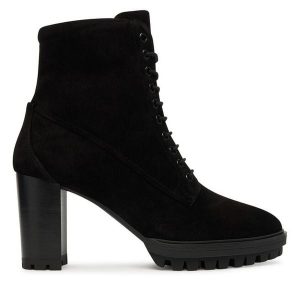 Botki HÖGL. Czarne botki HÖGL, bez wzorów, bez obcasa, na słupku, bez zapięcia. Za 579,99 zł.