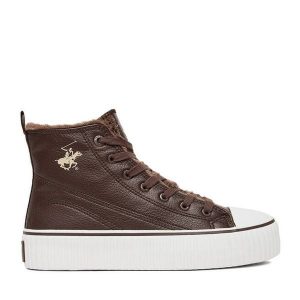 Trampki Beverly Hills Polo Club. Brązowe trampki Beverly Hills Polo Club, bez wzorów, bez zapięcia. Za 179,99 zł.