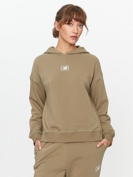 New Balance Bluza Essentials French Terry Hoodie WT33512 Zielony Regular Fit. Zielone bluzy New Balance, m, bez wzorów, z syntetyku, bez kaptura. Za 229,99 zł.