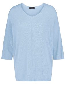Sublevel Sweter w kolorze błękitnym rozmiar: L/XL. Niebieskie swetry oversize Sublevel, l, bez wzorów, bez ramiączek. Za 140,86 zł.