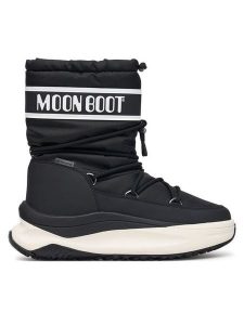 Moon Boot Śniegowce 80D2490010 Czarny. Czarne buty zimowe Moon Boot, ze skóry, bez obcasa, bez zapięcia. Za 989,99 zł.