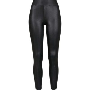 Legginsy damskie Urban Classics imitation leather. Czarne legginsy Urban Classics, bez wzorów, z poliesteru. Za 85,25 zł.