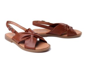 RIEKER REMONTE D3674-24 brown, sandały damskie. Brązowe sandały Rieker Remonte, bez wzorów, bez obcasa, bez zapięcia. Za 339,90 zł.