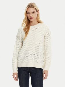 Guess Sweter W5RR13 Z3KY0 Écru Regular Fit. Swetry klasyczne Guess, s, z syntetyku, bez kołnierzyka. Za 329,99 zł.