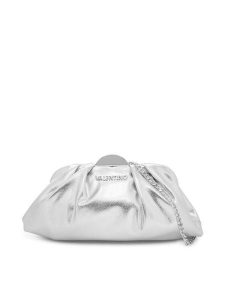 Valentino Torebka Iside VBS9YA17 Srebrny. Szare torebki wieczorowe Valentino, bez wzorów, ze skóry, bez dodatków. Za 549,99 zł.