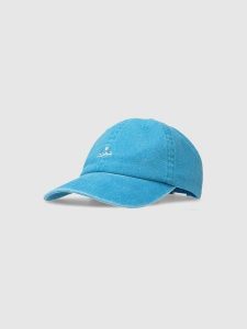 4F Czapka z daszkiem strapback damska - niebieska Uniwersalny. Niebieskie czapki 4f, bez wzorów, z bawełny, sportowe. W wyprzedaży za 39,99 zł.