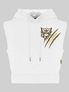 Plein Sport Bluza w kolorze białym rozmiar: L. Białe bluzy Plein Sport, l, bez wzorów, z bawełny, z kapturem. Za 171,28 zł.