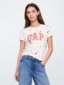 GAP Koszulka w kolorze białym rozmiar: XL. Białe bluzki GAP, xl, bez wzorów, z bawełny, bez kołnierzyka, bez ramiączek. Za 87,81 zł.