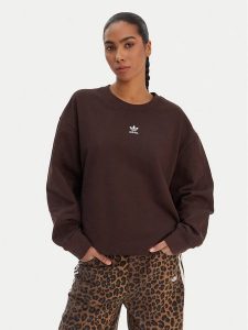 Adidas Bluza Essentials KD9120 Brązowy Oversize. Brązowe bluzy ADIDAS, xl, bez wzorów, z bawełny, bez kaptura. Za 239,99 zł.