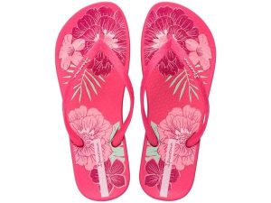 Klapki plażowe damskie Ipanema Anat Temas XV 83611 BD537. Czerwone klapki Ipanema, bez wzorów, z gumy, bez obcasa. Za 98,59 zł.
