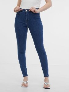 Orsay Dżinsy - Skinny fit - w kolorze niebieskim rozmiar: 36. Niebieskie jeansy Orsay, bez wzorów. Za 67,95 zł.