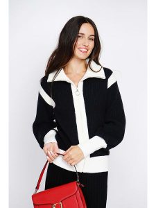 ASSUILI Kardigan w kolorze czarno-białym rozmiar: 42. Białe kardigany Assuili, z kaszmiru. Za 197,95 zł.