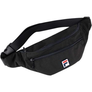 Torebka nerka Fila Bissau Coated Canvas Double Zipper Waist Bag pojemność 8 L. Czarne nerki i saszetki Fila, bez wzorów, z bawełny. Za 79,99 zł.