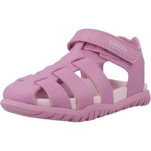 Sandały GEOX B SANDAL FUSBETTO GI Rose. Czerwone buty trekkingowe Geox, z syntetyku, bez zapięcia. Za 180,99 zł.