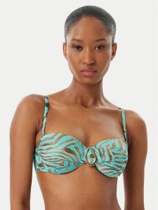 Selmark Góra od bikini BN716 Turkusowy. Niebieskie bikini Selmark, bez wzorów, z syntetyku. Za 379,99 zł.