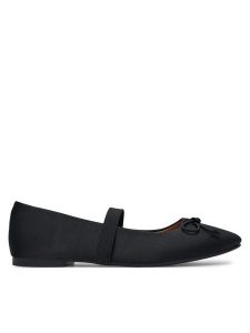 DeeZee Baleriny 9-125-1 Czarny. Czarne balerinki DeeZee, bez wzorów, z materiału, bez obcasa, bez zapięcia. Za 89,99 zł.