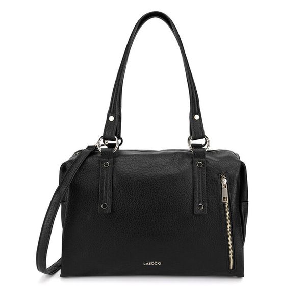 Torebka Lasocki. Czarne torebki klasyczne Lasocki, bez wzorów, bez dodatków. Za 199,99 zł.