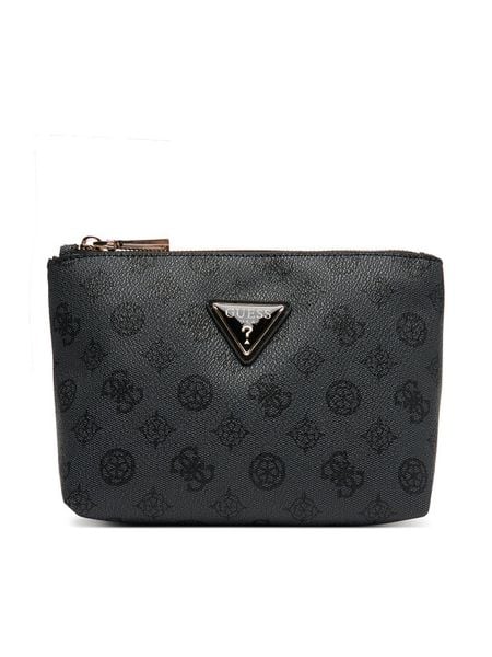 Guess Kosmetyczka TWHP74 52959 Szary. Szare kosmetyczki Guess, z aplikacjami, ze skóry, bez dodatków. Za 139,99 zł.