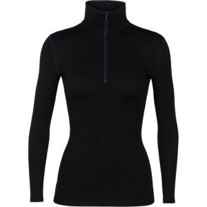 Koszulka Termiczna Damska Icebreaker 260 Tech LS Half Zip. Czarne koszule nocne Icebreaker, bez wzorów, bez ramiączek. Za 492,99 zł.