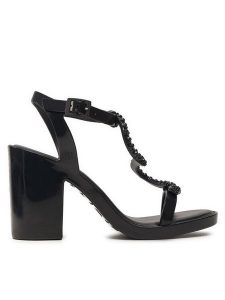 Melissa Sandały Melissa Snake Block + Bo.Bo Ad 35775 Czarny. Czarne sandały Melissa, bez wzorów, z tworzywa sztucznego, bez obcasa, na słupku, bez zapięcia. Za 429,99 zł.