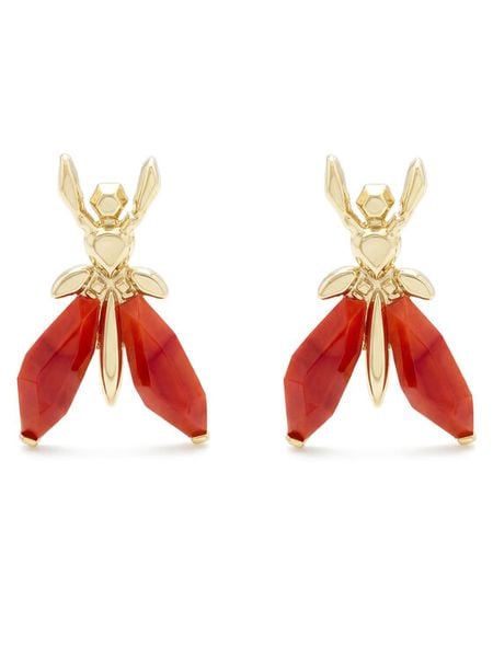 Patrizia Pepe Kolczyki CJ9340/M006-R877 Pomarańczowy. Brązowe kolczyki Patrizia Pepe, metalowe. Za 379,99 zł.