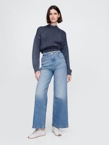 GAP Dżinsy - Comfort fit - w kolorze błękitnym rozmiar: W33. Niebieskie jeansy GAP, bez wzorów, z podwyższonym stanem. Za 122,67 zł.