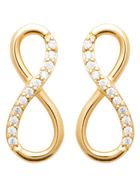 L'Atélier Précieux Pozłacane kolczyki-wkrętki z cyrkoniami rozmiar: onesize. Żółte kolczyki l'Atelier precieux, z cyrkonią, pozłacane. Za 109,00 zł.