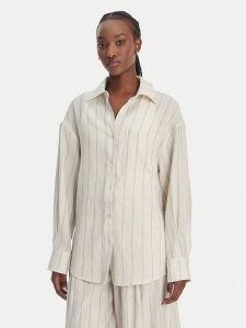 Eleh Koszula SS260271 Écru Relaxed Fit. Białe koszule Eleh, bez wzorów, z wiskozy, bez kołnierzyka, bez ramiączek. Za 358,99 zł.