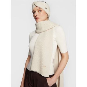 Szalik Calvin Klein. Brązowe szaliki Calvin Klein, bez wzorów. Za 359,99 zł.