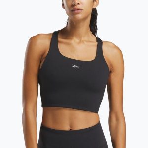 Koszulka Reebok Lux Tank. Czarne bluzki REEBOK FITNESS, bez wzorów, sportowe, bez kołnierzyka, bez ramiączek. Za 189,99 zł.
