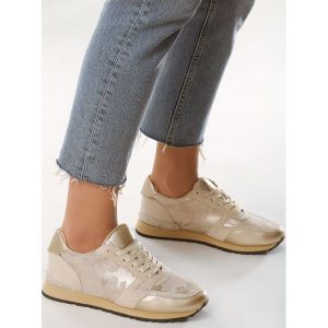 Beżowe Buty Sportowe Constructiveness. Buty sportowe marki Born2be. Za 49,99 zł.