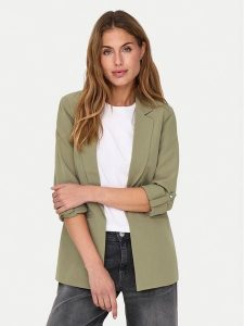 ONLY Marynarka Kayle 15218743 Zielony Regular Fit. Zielone marynarki i żakiety ONLY, bez wzorów, z syntetyku. Za 129,99 zł.