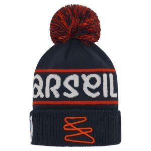 Czapka z pomponem Macron RWC France 2023 Marseille. Niebieskie czapki MACRON, bez wzorów, z materiału, eleganckie. Za 142,00 zł.