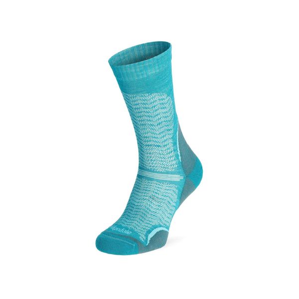 Skarpety w góry Bridgedale Hike Ultra Lt T2 Merino P Crew - teal. Zielone skarpetki Bridgedale, bez wzorów, z elastanu. Za 92,39 zł.