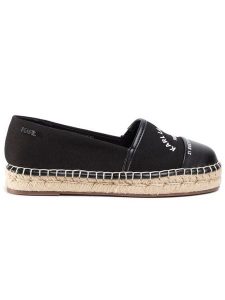 KARL LAGERFELD Espadryle KL80108 Czarny. Czarne espadryle KARL LAGERFELD, bez wzorów, z materiału, bez obcasa. Za 319,99 zł.