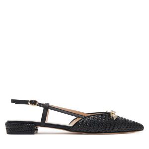 Baleriny TWINSET. Czarne balerinki Twinset, bez wzorów, bez obcasa, bez zapięcia. Za 489,99 zł.