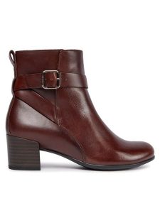 ECCO Botki Dress Classic 35 20991301667 Brązowy. Brązowe botki ecco, bez wzorów, ze skóry, bez obcasa, na słupku, bez zapięcia. Za 599,99 zł.