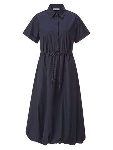 Rich & Royal Sukienka w kolorze granatowym rozmiar: 34. Niebieskie sukienki Rich & Royal, bez wzorów, bez kołnierzyka, bez ramiączek, midi. Za 364,95 zł.