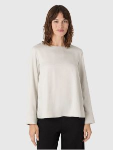 Les Lunes Bluzka "Margaa" w kolorze beżowym rozmiar: XL. Brązowe bluzki Les Lunes, xl, bez wzorów, z wiskozy, bez kołnierzyka, bez ramiączek. Za 152,99 zł.