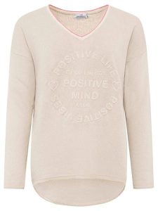 Zwillingsherz Bluza "Positive Mind" w kolorze jasnoróżowym rozmiar: L/XL. Różowe bluzy Zwillingsherz, l, bez wzorów, bez kaptura. Za 142,45 zł.