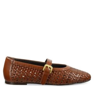 Baleriny Gant. Brązowe balerinki GANT, bez wzorów, bez obcasa, bez zapięcia. Za 459,99 zł.