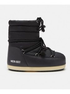 Moon Boot Botki zimowe "Evx" w kolorze czarnym rozmiar: 39-40. Czarne botki Moon Boot, na zimę, bez wzorów, z materiału, bez obcasa, bez zapięcia. Za 456,87 zł.