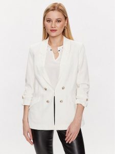 NAF NAF Marynarka Efluidine XENW7 Écru Regular Fit. Marynarki i żakiety NAF NAF, bez wzorów, z syntetyku. Za 289,99 zł.