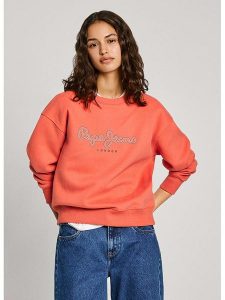 Pepe Jeans Bluza w kolorze pomarańczowym rozmiar: L. Pomarańczowe bluzy Pepe Jeans, l, bez wzorów, z bawełny, bez kaptura. Za 180,06 zł.