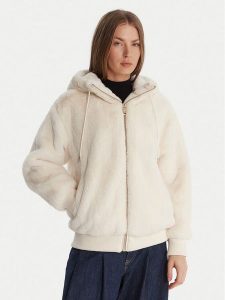 Guess Futro W5BL66 W3890 Écru Regular Fit. Płaszcze Guess, xs, z aplikacjami, z futra, bez kaptura. Za 699,99 zł.