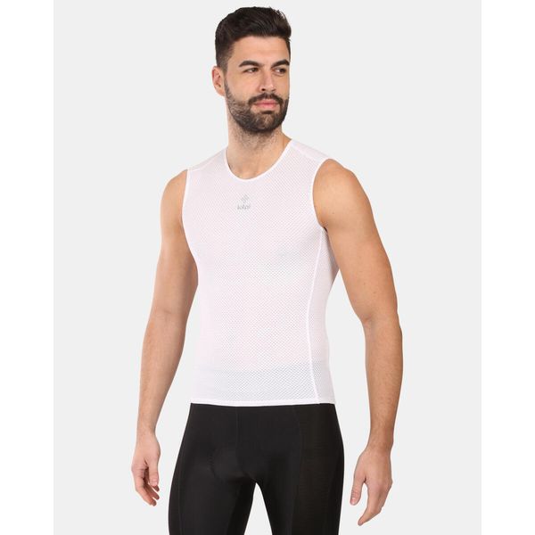 Tank top Kilpi Netty. Białe topy Kilpi, bez wzorów, sportowe, bez kołnierzyka, bez ramiączek. Za 112,21 zł.