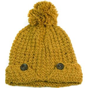 Czapka damska i dwa guziczki żółta. Czapki marki Art of Polo. Za 37,60 zł.