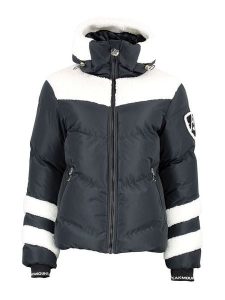 Peak Mountain Kurtka narciarska "Alibi" w kolorze czarno-białym rozmiar: XL. Białe kurtki sportowe Peak Mountain, m, bez wzorów, bez kaptura, narciarskie. Za 499,19 zł.